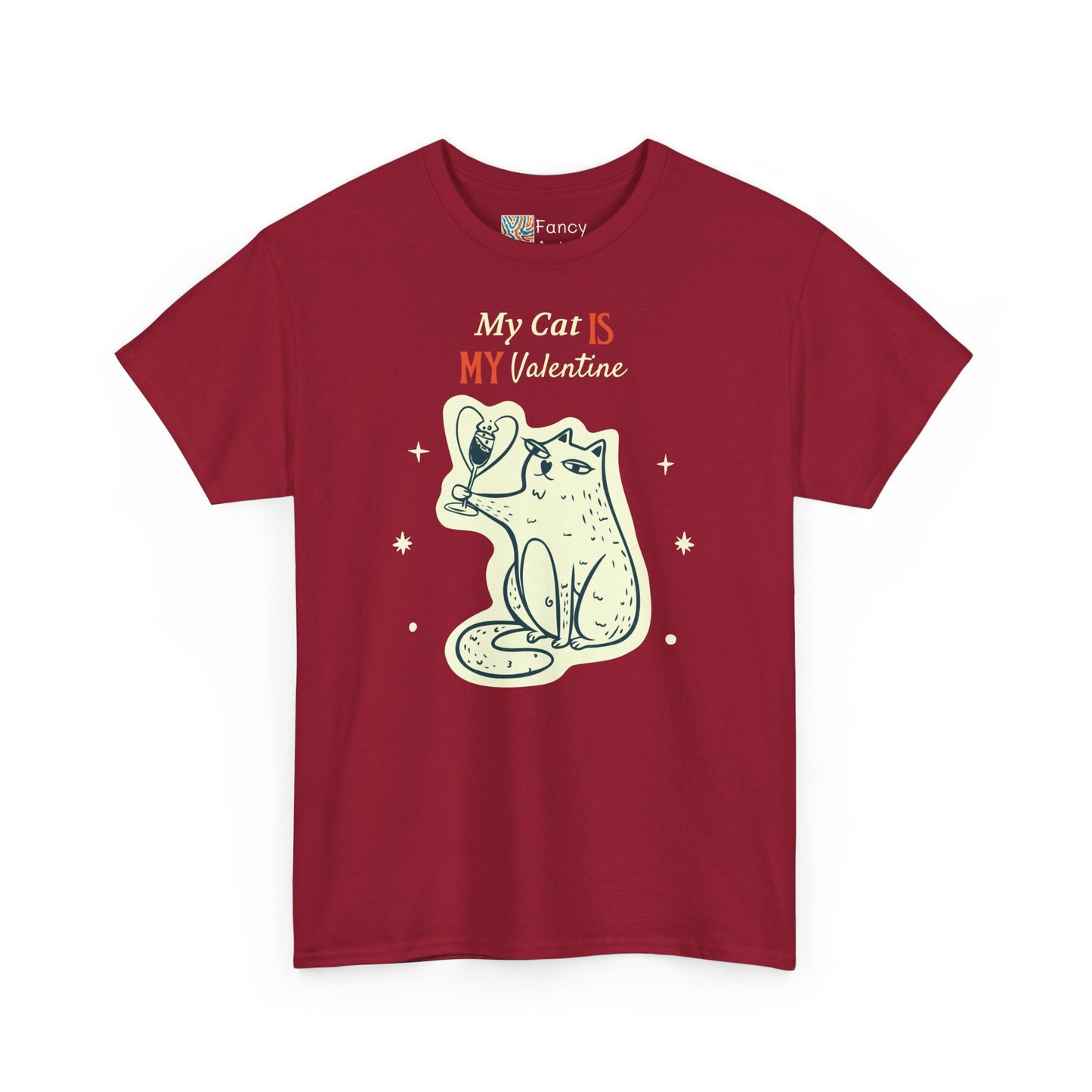 Cat Lover Tee - My Cat is My Valentine Design