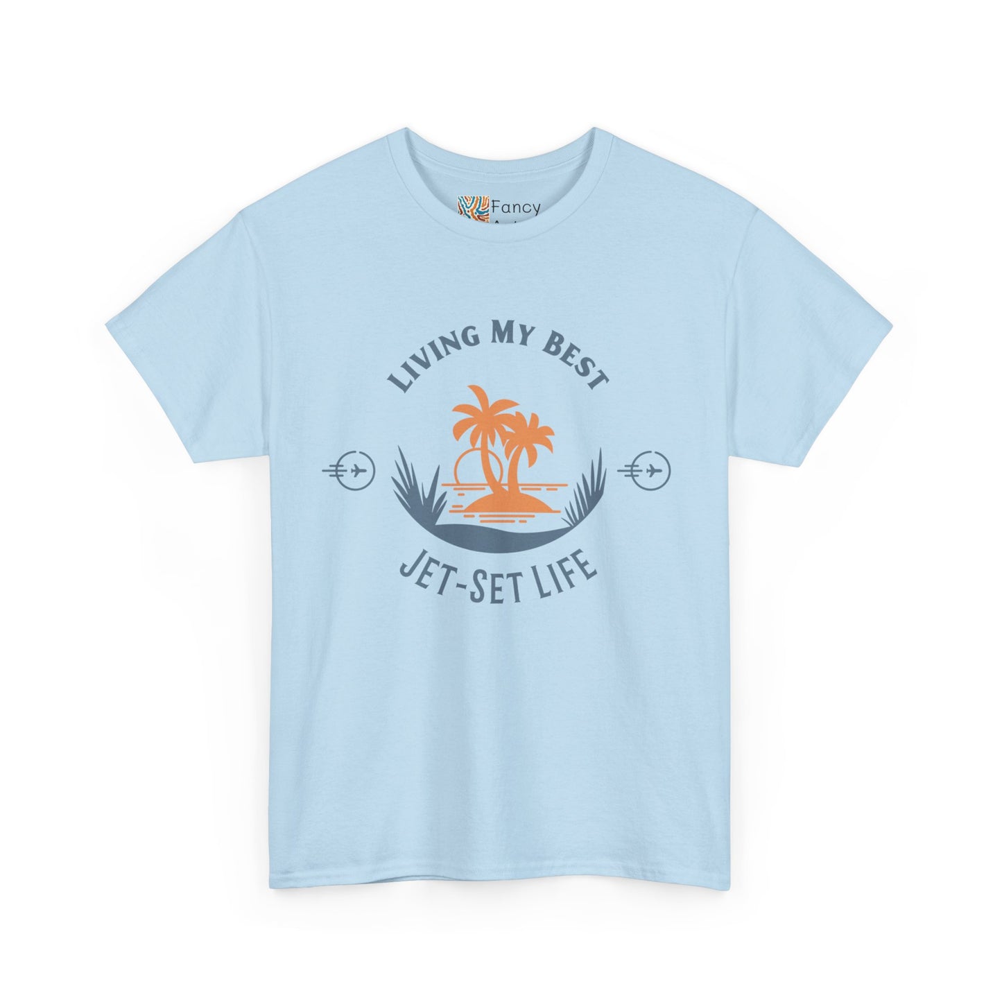 Jet-Set Life Unisex Tee - Living My Best, Great Travel Gift for Men and Women