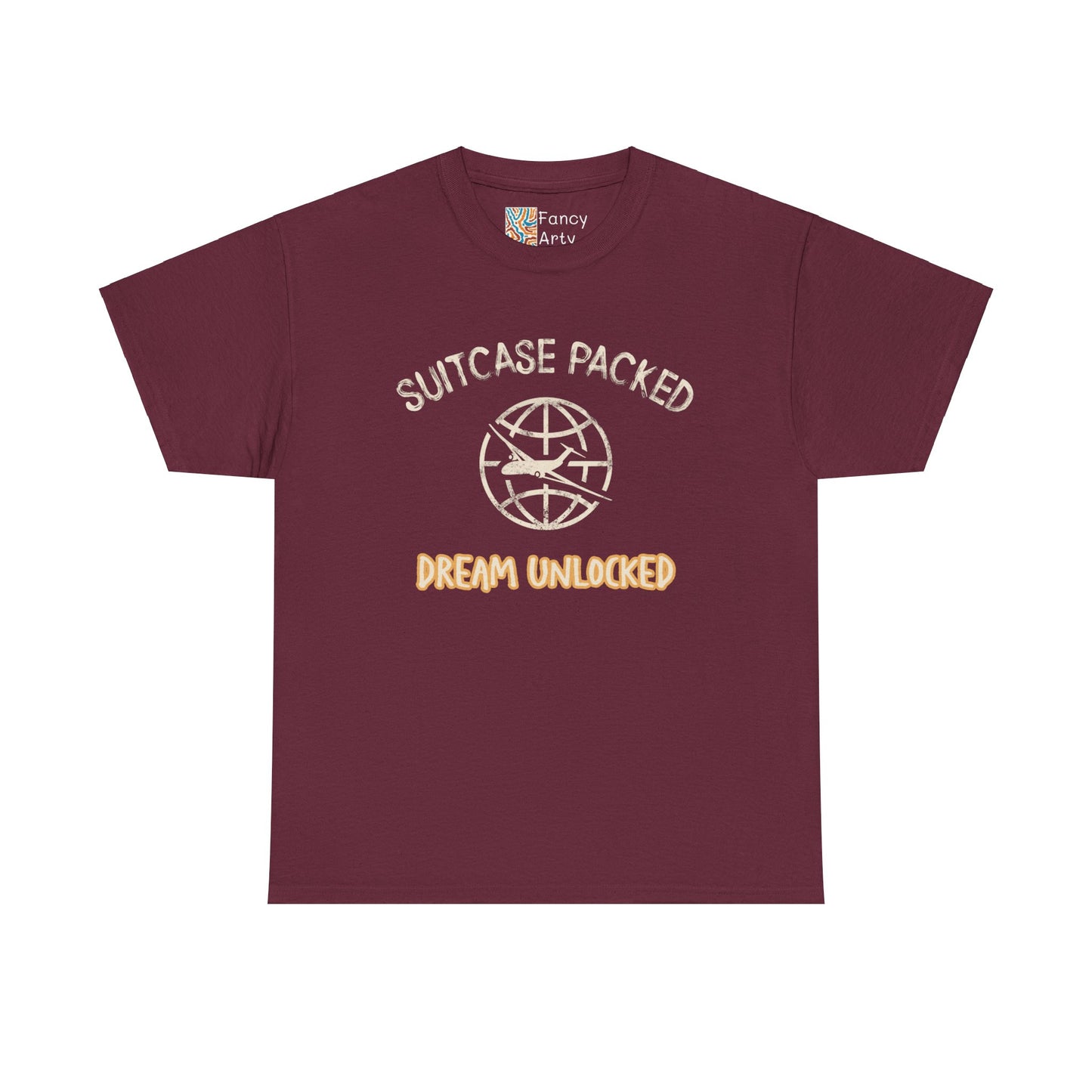 Suitcase Packed Dreams Unlocked World Travel Tee