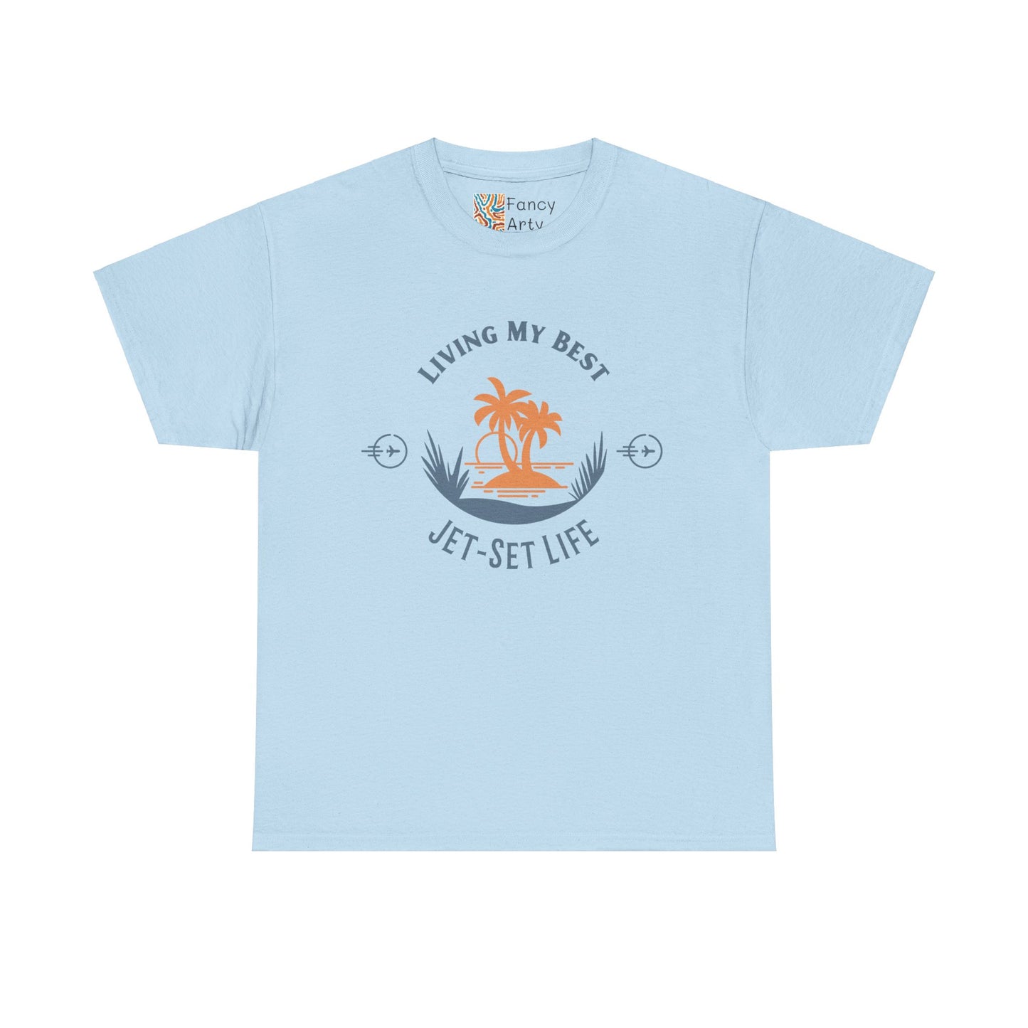 Jet-Set Life Unisex Tee - Living My Best, Great Travel Gift for Men and Women