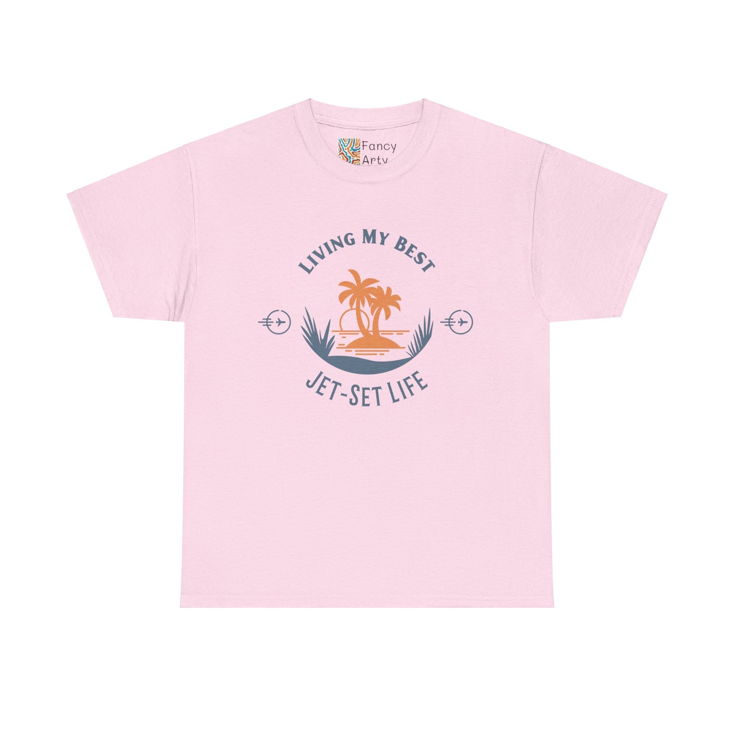 Jet-Set Life Unisex Tee - Living My Best, Great Travel Gift for Men and Women