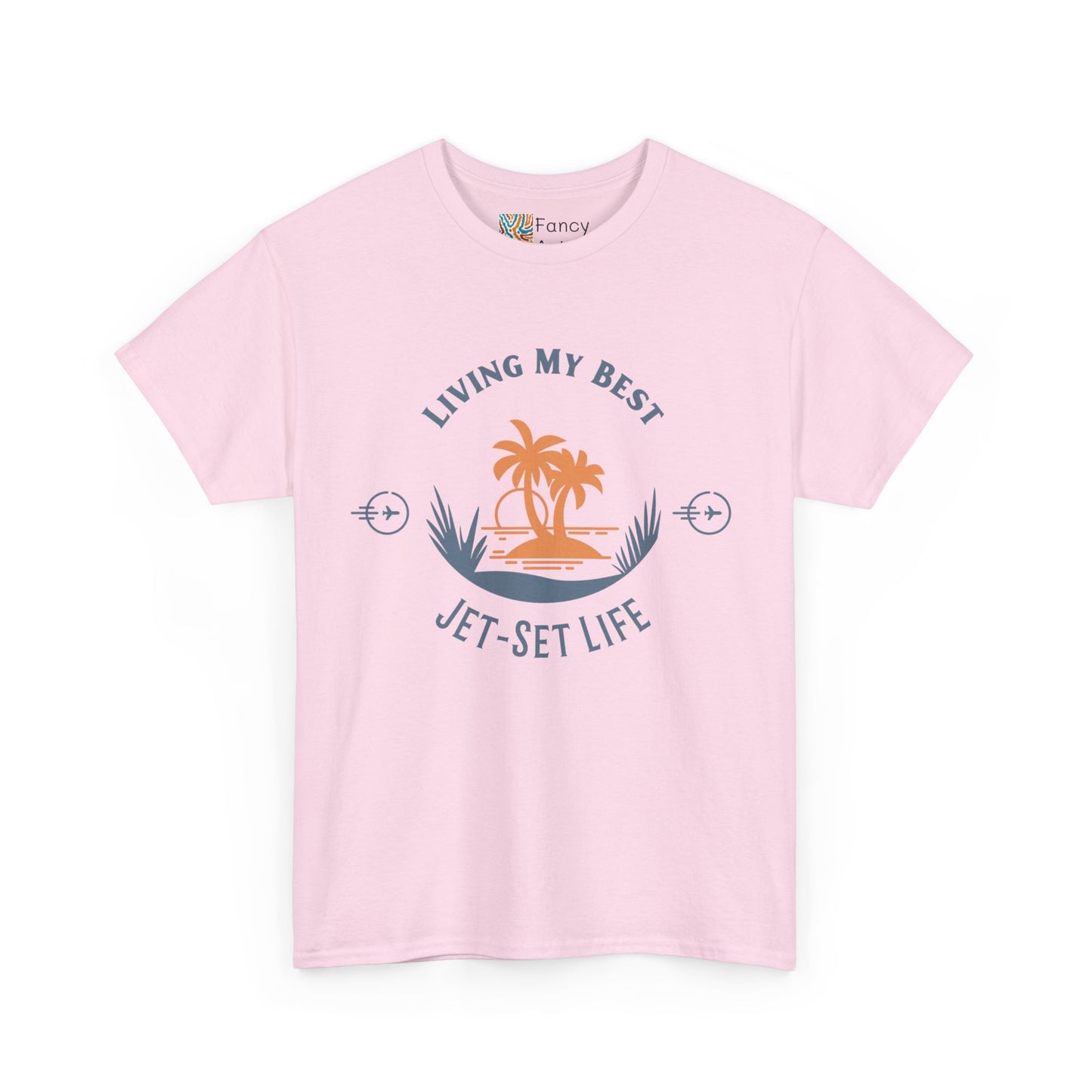 Jet-Set Life Unisex Tee - Living My Best, Great Travel Gift for Men and Women
