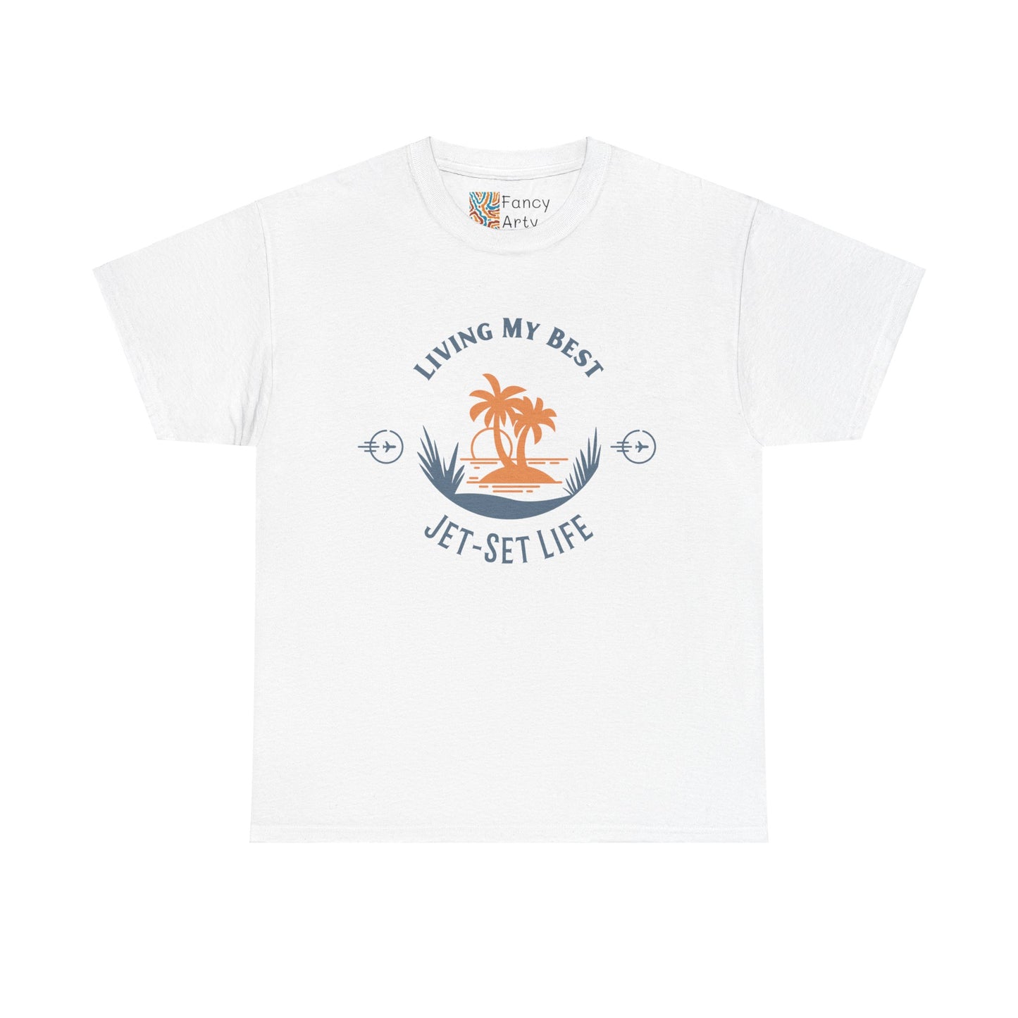 Jet-Set Life Unisex Tee - Living My Best, Great Travel Gift for Men and Women