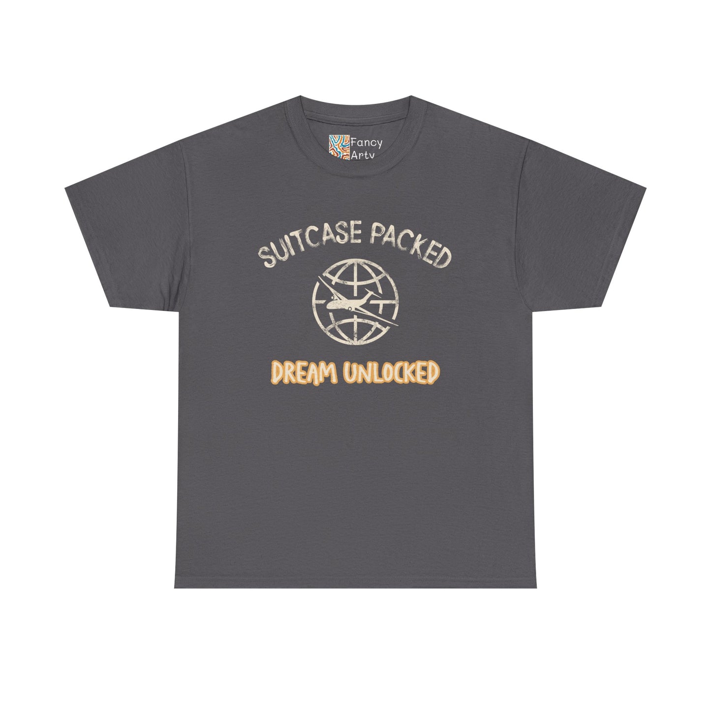Suitcase Packed Dreams Unlocked Unisex Tee - Travel Gift for Him and Her