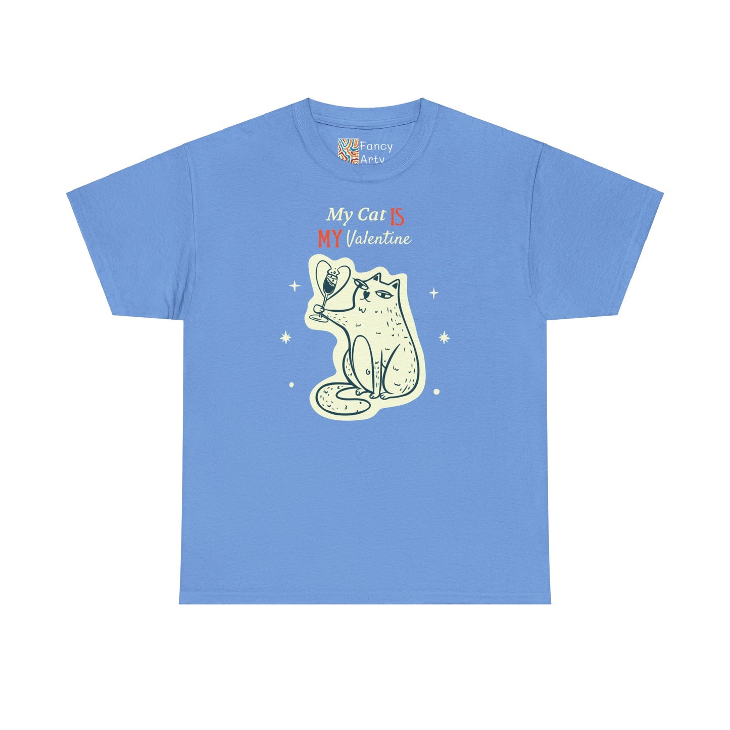 Cat Lover Tee - My Cat is My Valentine Design