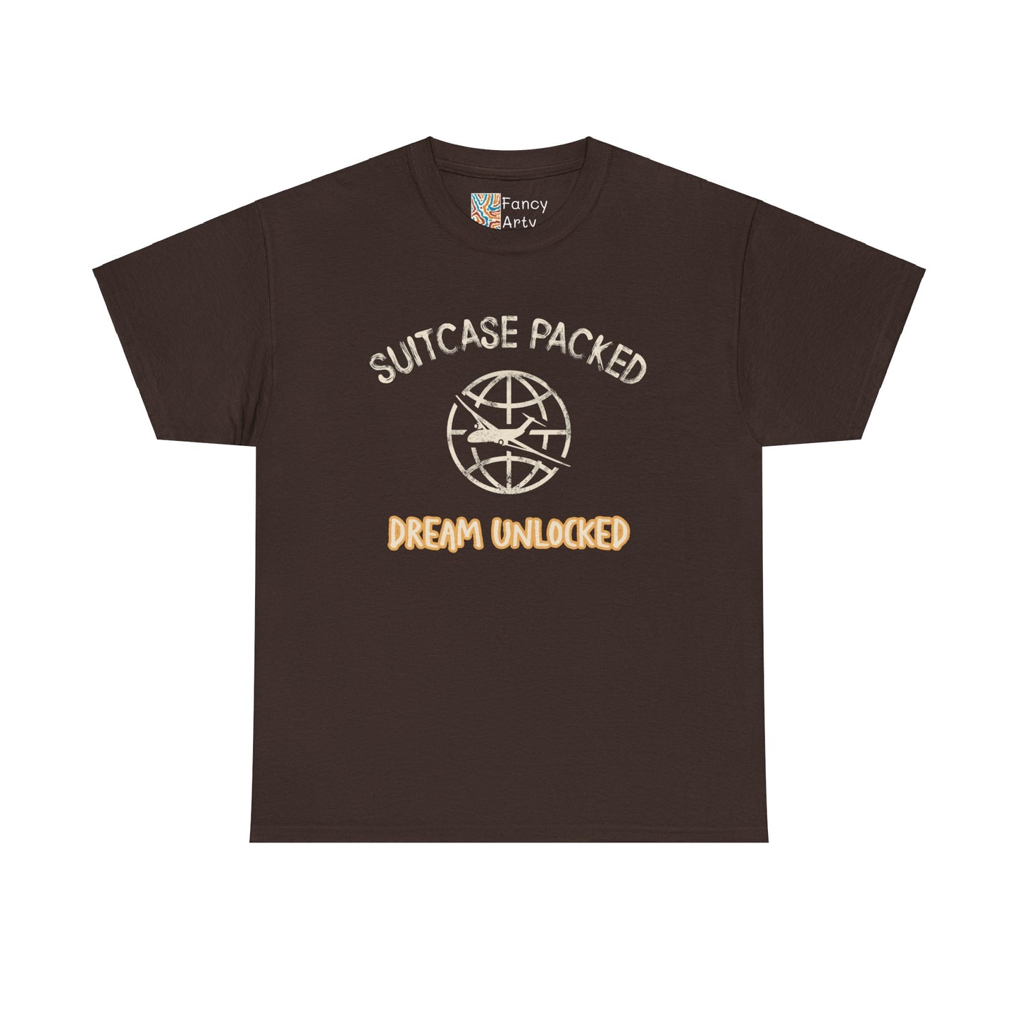 Suitcase Packed Dreams Unlocked World Travel Tee