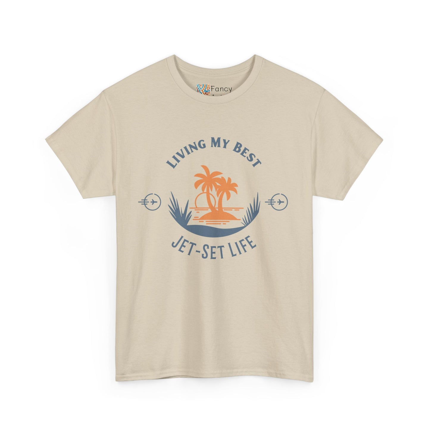 Jet-Set Life Unisex Tee - Living My Best, Great Travel Gift for Men and Women