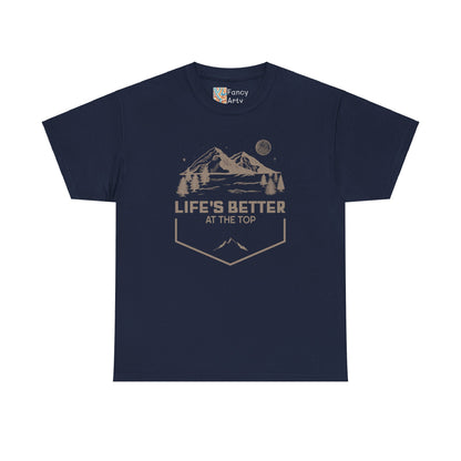 Mountain Travel Life's Better at the Top Unisex Tee
