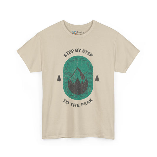 Step by Step to the Peak Mountain Travel Tee