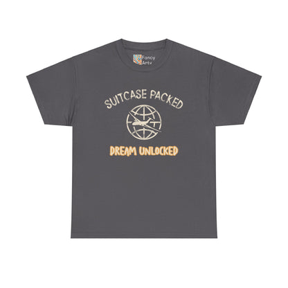 Suitcase Packed Dreams Unlocked World Travel Tee
