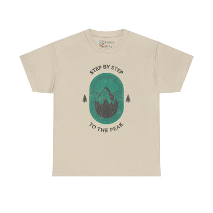 Step by Step to the Peak Mountain Travel Tee
