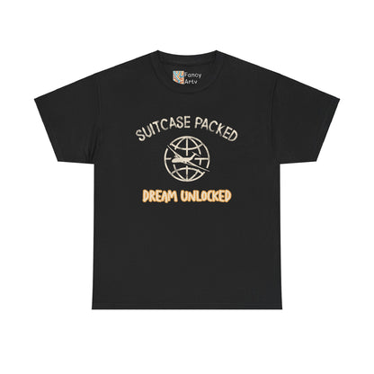 Suitcase Packed Dreams Unlocked World Travel Tee