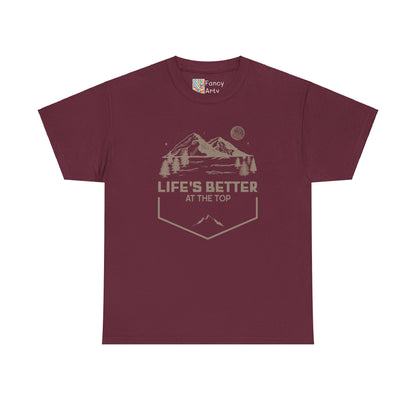 Mountain Travel Life's Better at the Top Unisex Tee