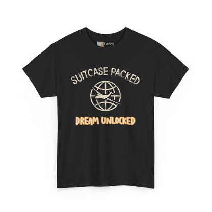 Suitcase Packed Dreams Unlocked World Travel Tee