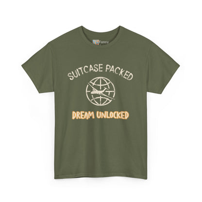Suitcase Packed Dreams Unlocked World Travel Tee