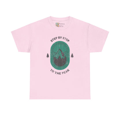 Step by Step to the Peak Mountain Travel Tee