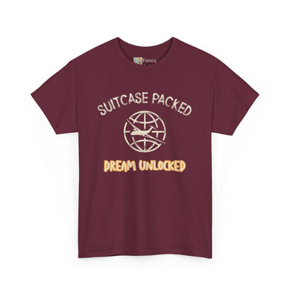 Suitcase Packed Dreams Unlocked World Travel Tee