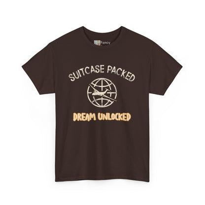 Suitcase Packed Dreams Unlocked World Travel Tee